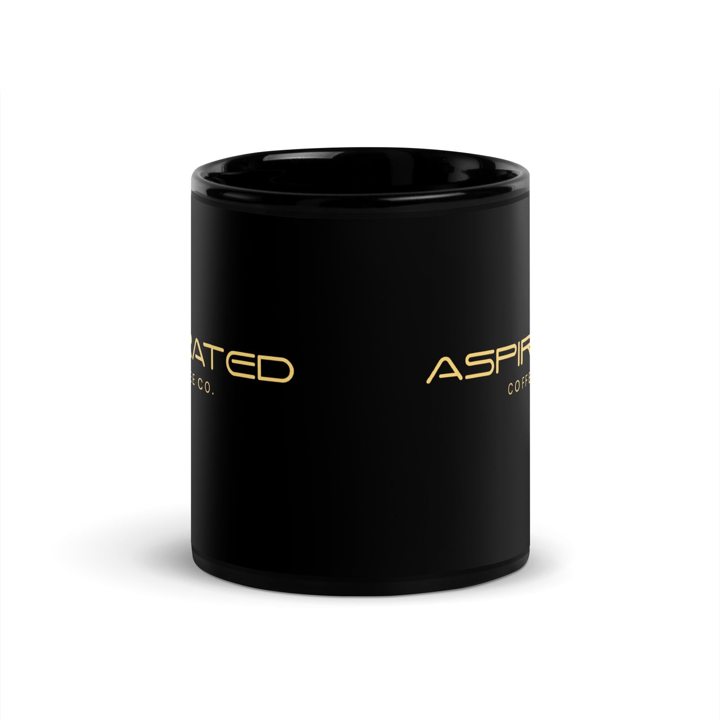 Black Glossy Mug w/ Gold Lettering