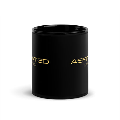 Black Glossy Mug w/ Gold Lettering
