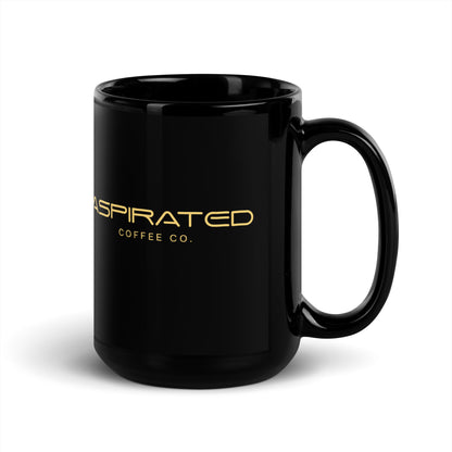 Black Glossy Mug w/ Gold Lettering