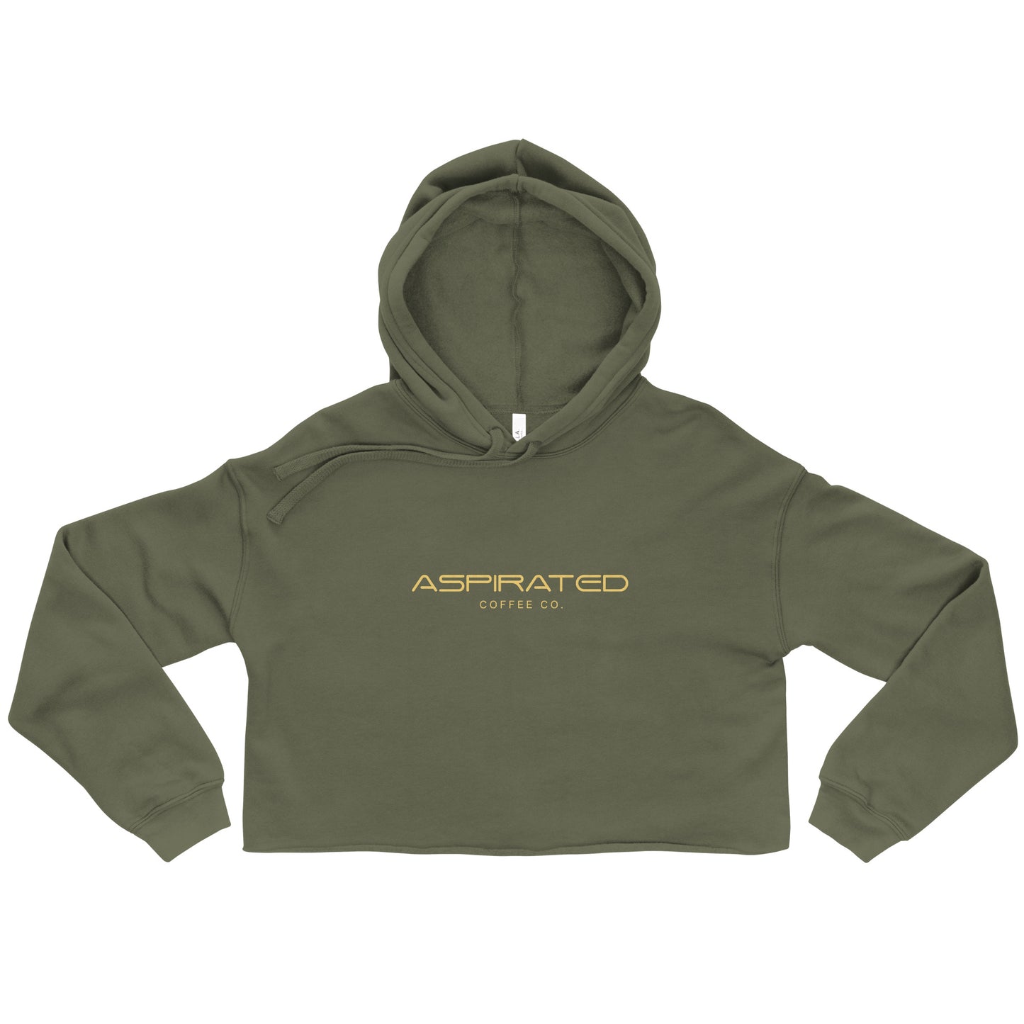 Women's Cropped Hoodie w/ Gold Stitching